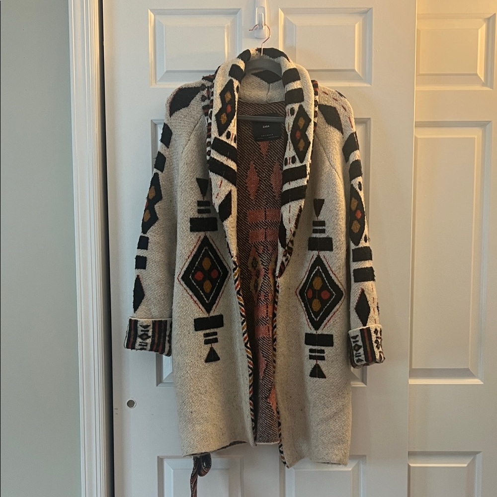 Zara Geometric Southwestern Style Cardigan